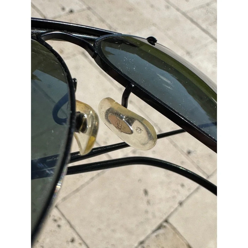 Ray-Ban Shooter Sunglasses Black Vintage B&L Aviator‎ G-15 Lens USA Made 1980's
